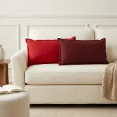 vidaXL Kussensloop 6 st HOUTEN Wijnrood 40 x 70 cm Faux Linnen
