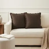 vidaXL Kussensloop 6 st HOUTEN Taupe 35 x 35 cm Faux Linnen
