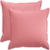 vidaXL Kussensloop 2 st HOUTEN Roze 60 x 60 cm Faux Linnen