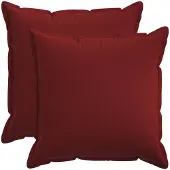 vidaXL Kussensloop 2 st HOUTEN Wijnrood 60 x 60 cm Faux Linnen
