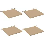 vidaXL Zitkussens SOEST 4 st 100% Polyester Zand 50 x 50 x 3 cm