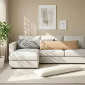 vidaXL Kussensloop HEERLEN Crèmekleurig 40 x 145 cm Stof