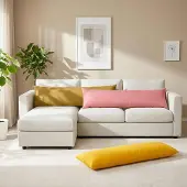 vidaXL Kussensloop 2 st HEERLEN Roze 40 x 145 cm Stof