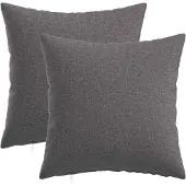 vidaXL Kussensloop 2 st HEERLEN Lichtgrijs 45 x 45 cm Stof