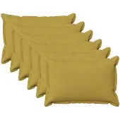 vidaXL Kussensloop 6 st HOUTEN Lichtgroen 30 x 50 cm Faux Linnen