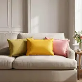 vidaXL Kussensloop 6 st HOUTEN Roze 30 x 50 cm Faux Linnen