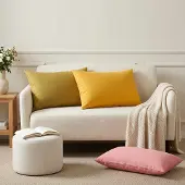 vidaXL Kussensloop 6 st HEERLEN Roze 50 x 75 cm Stof
