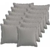 vidaXL Kussensloop 12 st HOUTEN Wolkgrijs 40 x 40 cm Faux Linnen