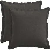 vidaXL Kussen met kussen HOUTEN 2 st Donkergrijs Faux Linnen