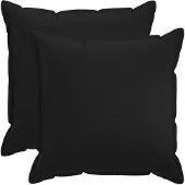 vidaXL Kussensloop 2 st HOUTEN Zwart 70 x 70 cm Faux Linnen