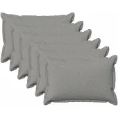 vidaXL Kussensloop 6 st HOUTEN Wolkgrijs 50 x 80 cm Faux Linnen