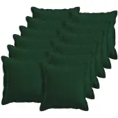 vidaXL Kussensloop 12 st HOUTEN Donkergroen 40 x 40 cm Faux Linnen