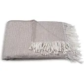 Atmooz Plaid Twilight – 150x200cm – Taupe – Katoenmix – Met Franjes