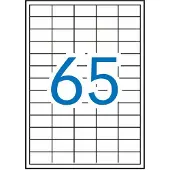 APLI witte etiketten ft 38 x 21,2 mm (b x h), 6.500 stuks, 65 per blad (1283)