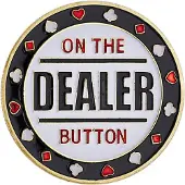 HOT Games Dealerbutton Poker Metaal 4 cm. -