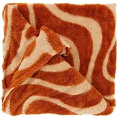 Unique living plaid maud orange flame 150x200cm