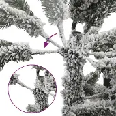 vidaXL Kunstmatige Hinged Kerstboom 240 cm 300 LED's Warmwit