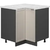 Vicco Hoekkast Fame-Line GrijsBeige 80.5 cm , WB Marmer, Model 50266