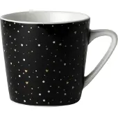 Dutch rose Loft Zwart-Wit Koffiemok Zwart met Glitters 20 cl