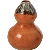 J-Line Vaas - keramiek - oranje/bruin - large
