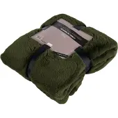 Lalee Heaven fake bont Plaid fluffy fleecedeken olijf groen 150x200 cm groen