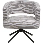 Ptmd Baldr Dining Chair Wavy Lines Beige