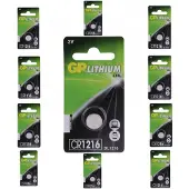 GP CR1216 3V knoopcel lithiumbatterij - 10 Stuks