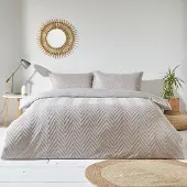Yard Furn Dekbedovertrek Set Katoen - Chevron Tuft - 140x200cm