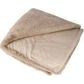 Lalee Heaven fake bont Plaid fluffy fleece deken taupe 150x200cm taupe