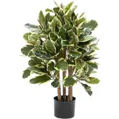 PrettyPlants Ficus Elastica Kunstplant 90cm