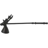 J-Line Kaarsendover hert - aluminium - zwart