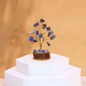 Ancient Wisdom Mini Gemstone Trees On Wood Base - Sodalite (15 stones)