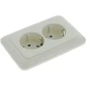 Busch-Jaeger SI Inbouw wandcontactdoos (wcd) RA 2-voudig RA vlak model crème
