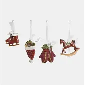 Loberon Hanger set van 4 Maisonpetite rood/groen