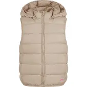 MINOTI Gewatteerd vest met afneembare capuchon voor jongens (Beige)