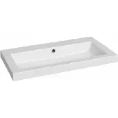 Lambini Designs Varese wastafel keramiek 80cm zonder kraangat wit glans