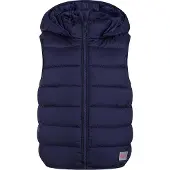 MINOTI Gewatteerd vest met afneembare capuchon voor jongens (Donkerblauw)