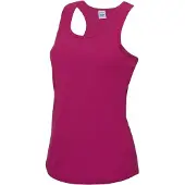 Awdis sport singlet voor dames - fuchsia roze - mouwloos shirtje - polyester - lucht doorlatend - snel drogend XL