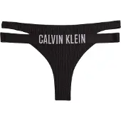 Calvin Klein Bikinibroekje met geribd detail voor dames/dames (Zwart)
