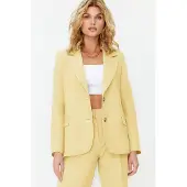 Trendyol TRENDYOLMİLLA Dames Geel Effen Lang Regular fit Blazers