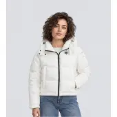 Blauer Dames Witte gewatteerde Gloria-jas (M), Casual, Polyamide 26WBLDC02071
