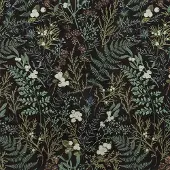 Merkloos Zelfklevend Bloemenbehang Groen 44 x 500 cm