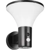 OEM LED-buitenwandlamp Gorda, hybride (zonne-energie/netstroom), 3,5W, zwart
