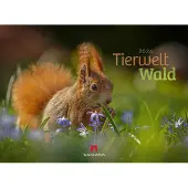 Merkloos Wandkalender met wilde dieren - 45x33 cm