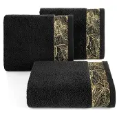 Eurofirany Luxe Zwarte Badhanddoek Agis 70x140 cm - 100% Katoen