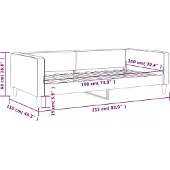 vidaXL Dagbed, lichtgrijs, 100x190 cm, met stoffen bekleding