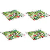 vidaXL Zitkussens SOEST 4 st 100% Polyester Meerkleurig 60 x 60 x 3 cm