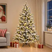 vidaXL Kunstmatige Hinged Kerstboom 120 cm 150 LED's Warmwit
