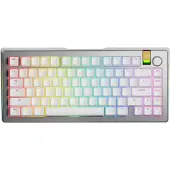 Glorious GMMK 3 PRO HE 75% - Kant-en-klaar, Draadloos (RF draadloos + Bluetooth), Mechanische toetsen, QWERTY-indeling, RGB LED-verlichting, Zilverkleurig