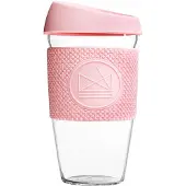 Neon Kactus Koffieglas Flamingo 450 Ml Glas/siliconen Roze